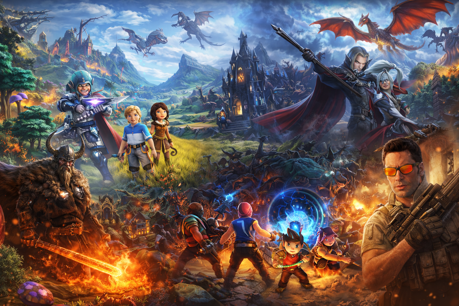 Game servers collage