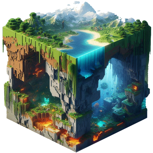Minecraft world cube